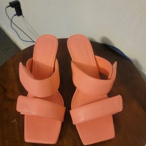 Peach Double Strap Women's Sandals